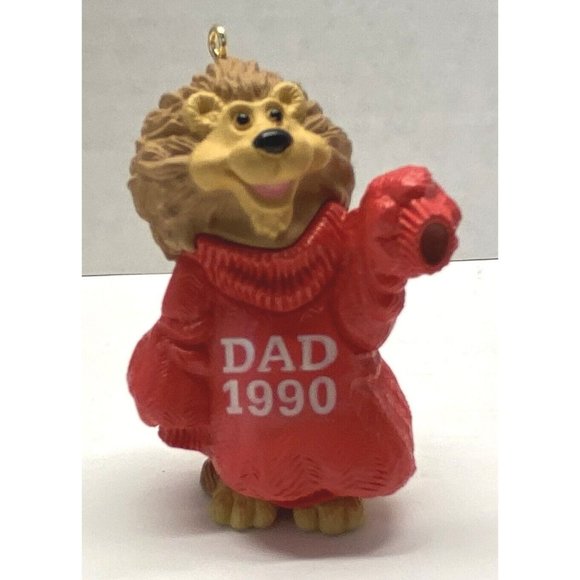 Hallmark Keepsakes Lion Dad Christmas Tree Ornament Vintage 1990 2.5 Inch - Picture 2 of 8